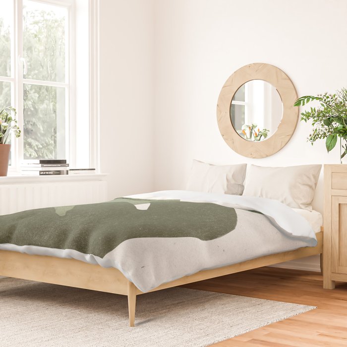 Modern Green Shapes Duvet Cover Gallery Image 2