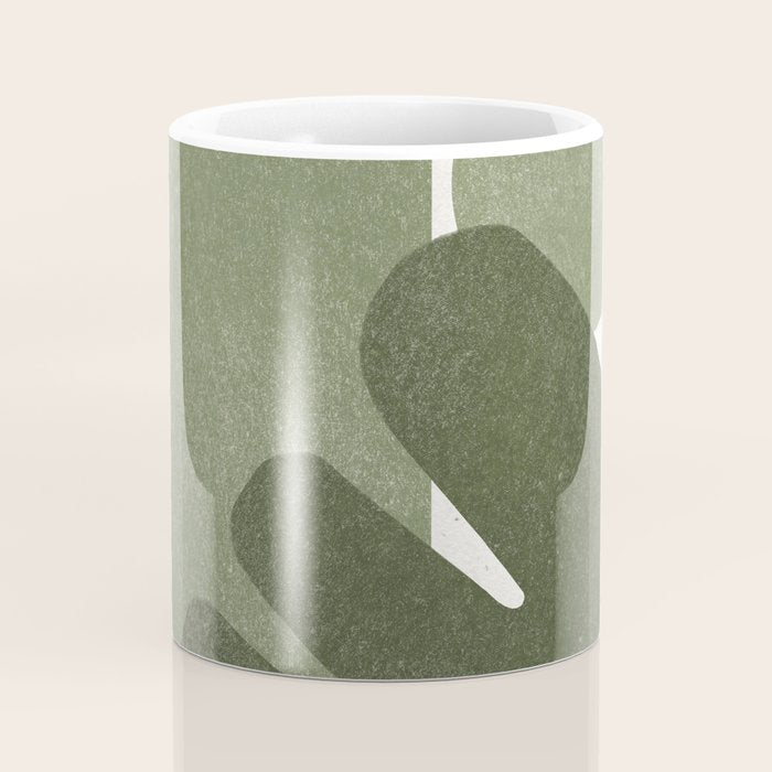 Modern Green Shapes Coffee Mug Gallery Image 4