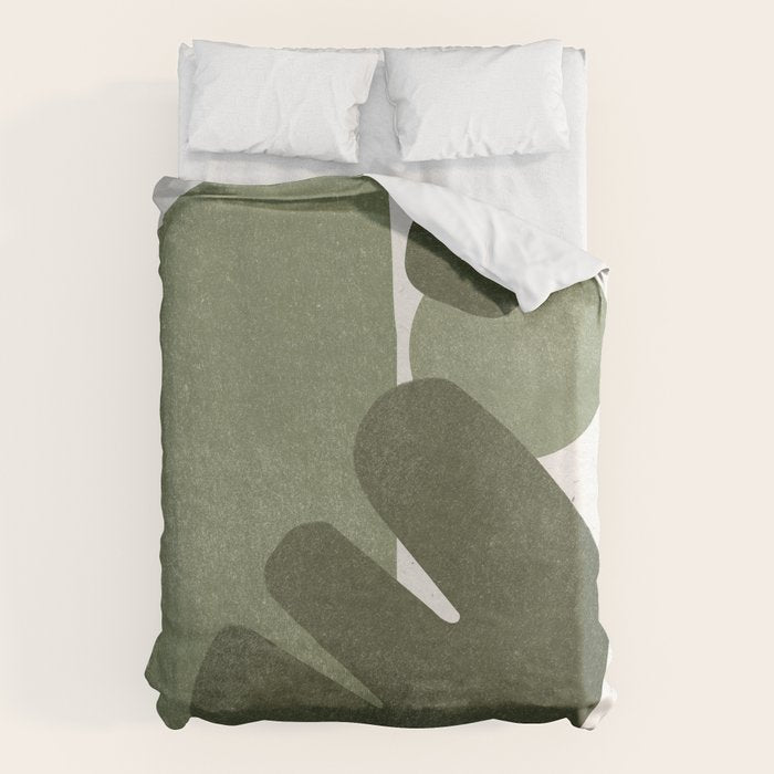 Modern Green Shapes Duvet Cover Gallery Image 6