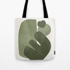 Modern Green Shapes Tote Bag Gallery Image 1