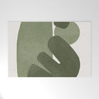 Modern Green Shapes Welcome Mat Gallery Image 1