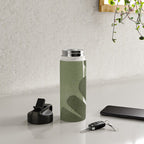 Modern Green Shapes Water Bottle Gallery Image 4