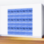 Vintage Western Desert Landscape in Night Blue Wall Mural Gallery Image 2