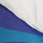 Bold Blue Soft Curves Retro Modern Abstract Pattern Comforter Gallery Image 4