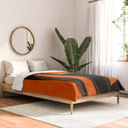 Bold Black and Orange Abstract Comforter Gallery Image 2