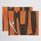 Bold Black and Orange Abstract Placemat Gallery Image 1