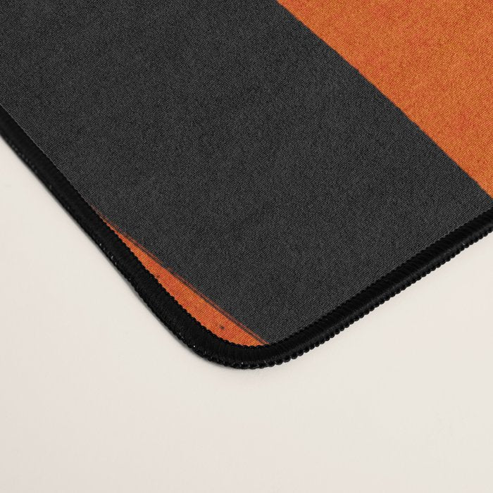 Bold Black and Orange Abstract Desk Mat Gallery Image 4