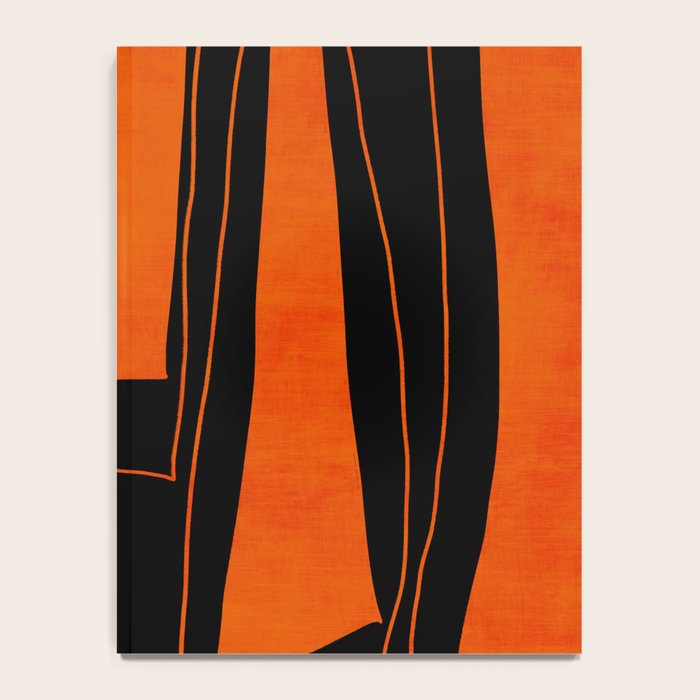Bold Black and Orange Abstract Notebook Gallery Image 4