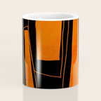 Bold Black and Orange Abstract Coffee Mug Gallery Image 4