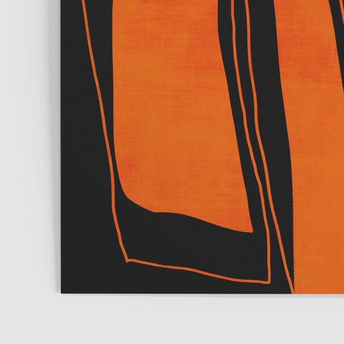 Bold Black and Orange Abstract Poster Gallery Image 3