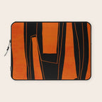 Bold Black and Orange Abstract Laptop Sleeve Gallery Image 1