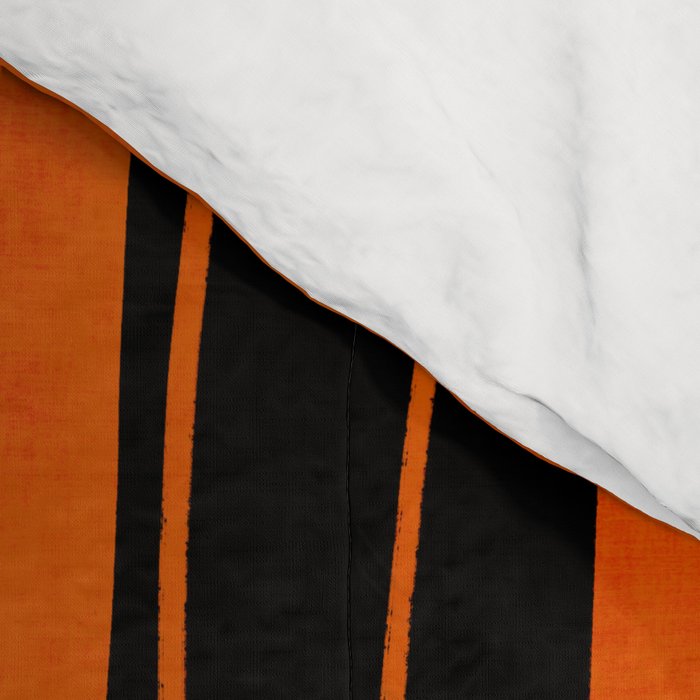 Bold Black and Orange Abstract Comforter Gallery Image 4