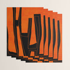 Bold Black and Orange Abstract Wrapping Paper Gallery Image 3