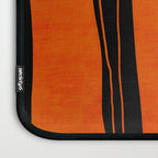 Bold Black and Orange Abstract Laptop Sleeve Gallery Image 3