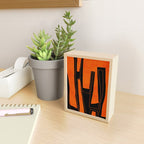 Bold Black and Orange Abstract Mini Art Print Gallery Image 2