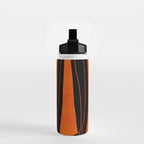 Bold Black and Orange Abstract Water Bottle Gallery Image 2