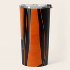 Bold Black and Orange Abstract Travel Mug Gallery Image 2