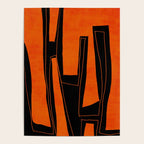 Bold Black and Orange Abstract Poster Gallery Image 4