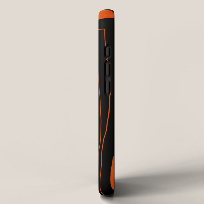 Bold Black and Orange Abstract iPhone Case Gallery Image 2