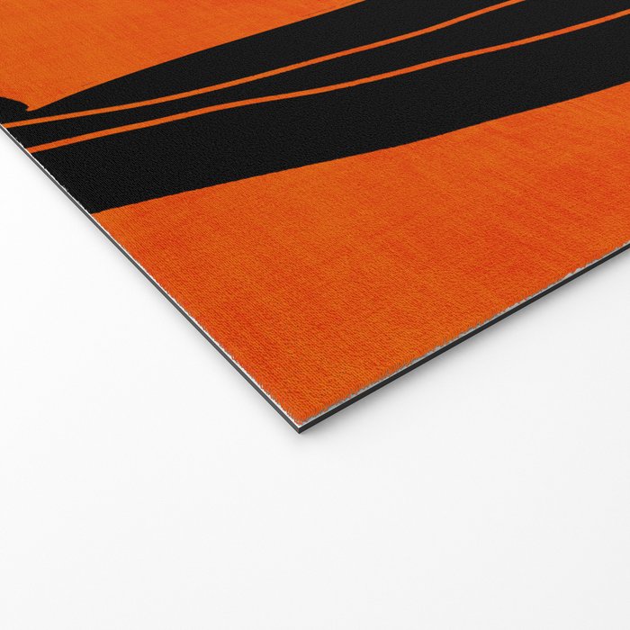 Bold Black and Orange Abstract Welcome Mat Gallery Image 2