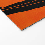 Bold Black and Orange Abstract Welcome Mat Gallery Image 2