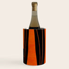 Bold Black and Orange Abstract Wine Chiller Gallery Image 3