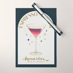 Espresso Martini Cocktail Zodiac Sign Wrapping Paper Gallery Image 1