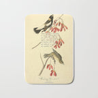 Bird Divinations: Wandering Rice Bird (about: almanacofbirds.org) Bath Mat Gallery Image 1