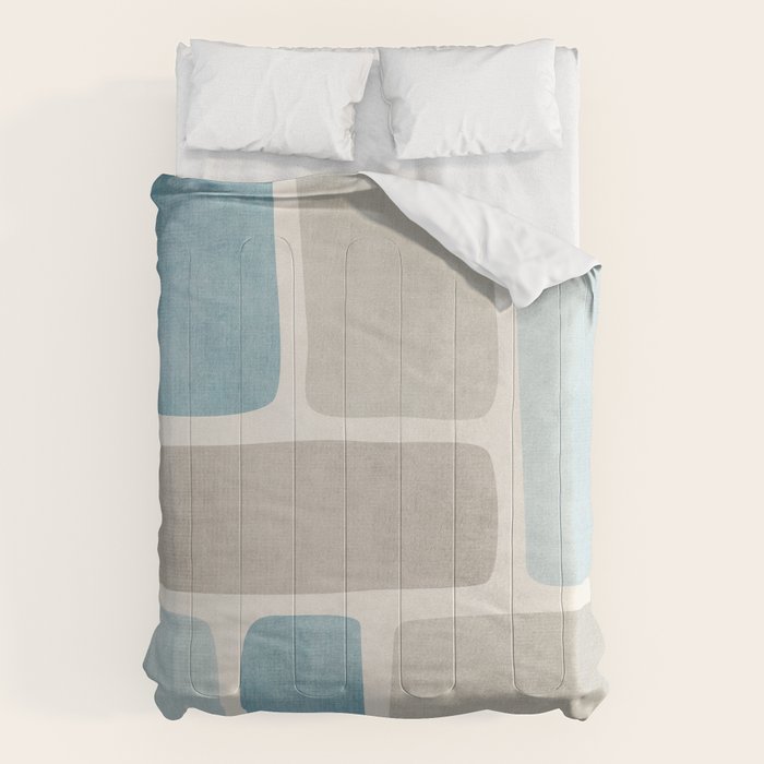 Minimalist Neutral Blue Beige Tones  Comforter Gallery Image 6