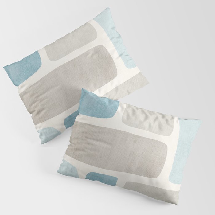 Minimalist Neutral Blue Beige Tones  Pillow Sham Gallery Image 3