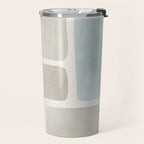 Minimalist Neutral Blue Beige Tones  Travel Mug Gallery Image 2