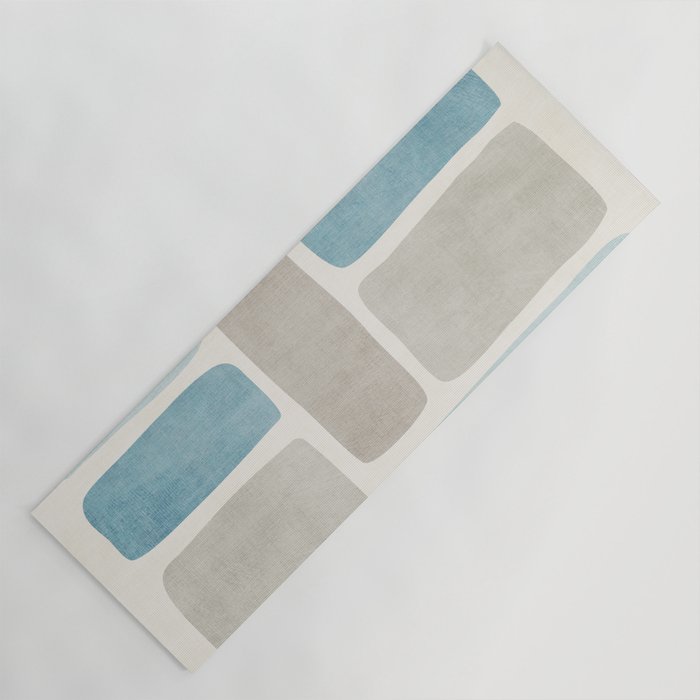 Minimalist Neutral Blue Beige Tones  Yoga Mat Gallery Image 1