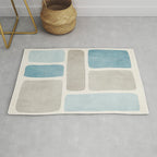Minimalist Neutral Blue Beige Tones  Rug Gallery Image 1