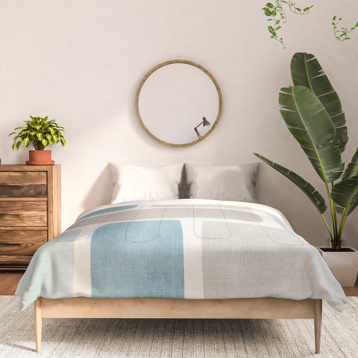Minimalist Neutral Blue Beige Tones  Comforter Gallery Image 3