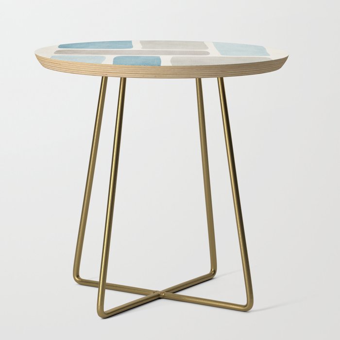 Minimalist Neutral Blue Beige Tones  Side Table Gallery Image 1