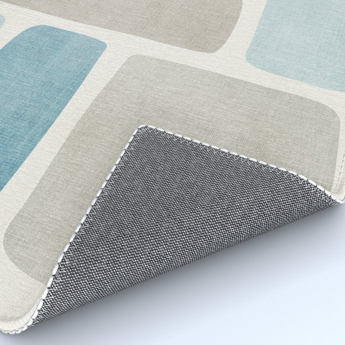 Minimalist Neutral Blue Beige Tones  Rug Gallery Image 4
