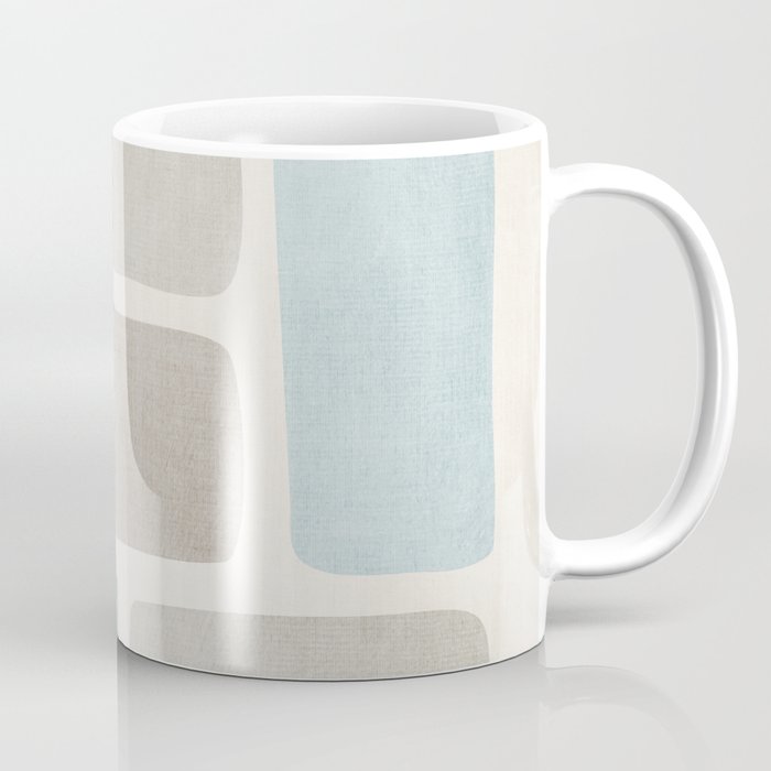 Minimalist Neutral Blue Beige Tones  Coffee Mug Gallery Image 1