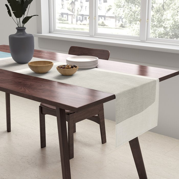 Minimalist Neutral Blue Beige Tones  Table Runner Gallery Image 2