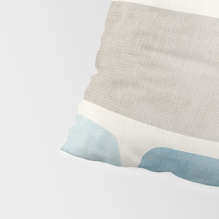 Minimalist Neutral Blue Beige Tones  Pillow Sham Gallery Image 4