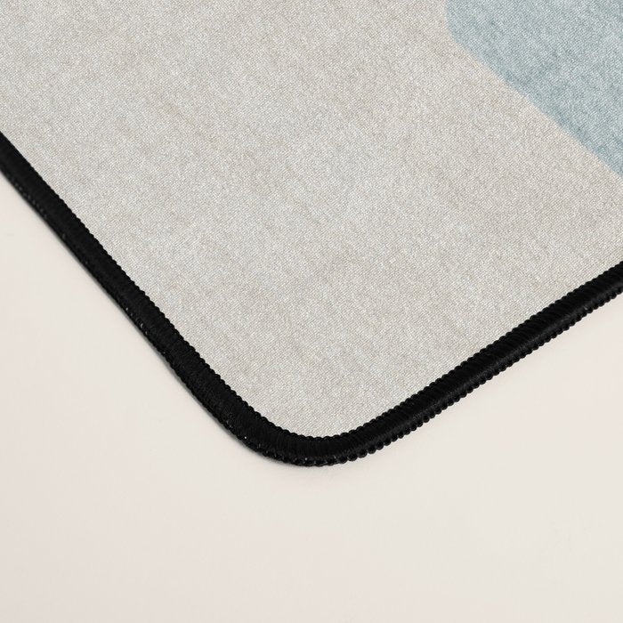 Minimalist Neutral Blue Beige Tones  Desk Mat Gallery Image 4