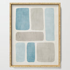Minimalist Neutral Blue Beige Tones  Serving Tray Gallery Image 1