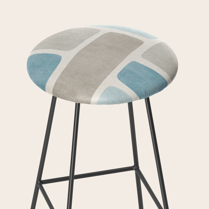 Minimalist Neutral Blue Beige Tones  Stool Gallery Image 2