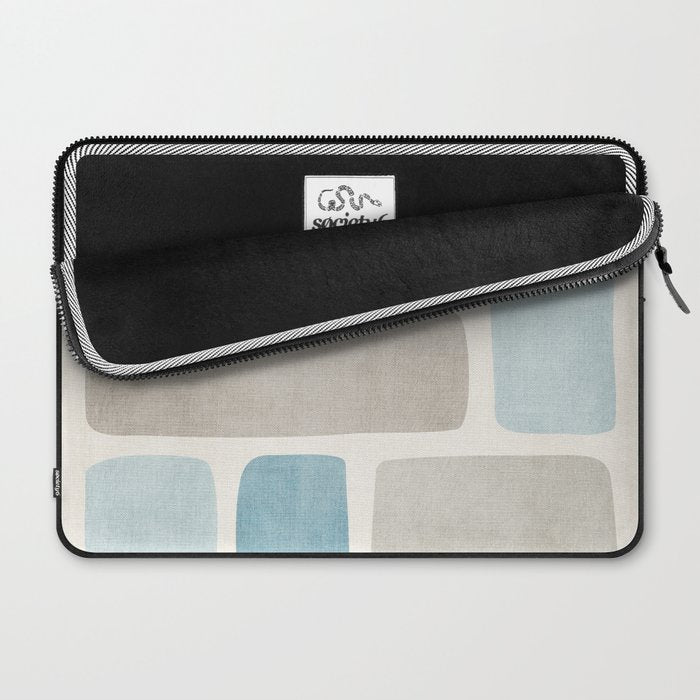 Minimalist Neutral Blue Beige Tones  Laptop Sleeve Gallery Image 2