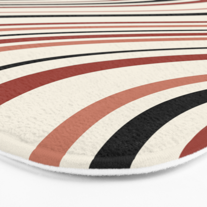 Wavy Stripes XI - Neutral Pink Bath Mat Gallery Image 3