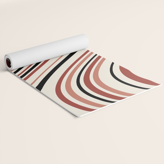 Wavy Stripes XI - Neutral Pink Yoga Mat Gallery Image 2
