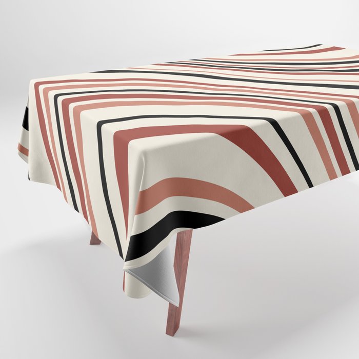 Wavy Stripes XI - Neutral Pink Tablecloth Gallery Image 1