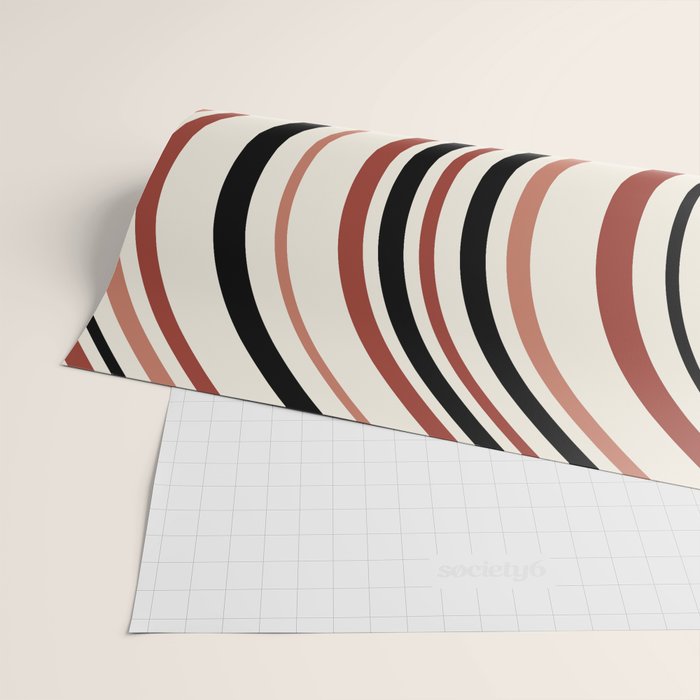 Wavy Stripes XI - Neutral Pink Wrapping Paper Gallery Image 2