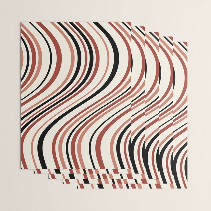 Wavy Stripes XI - Neutral Pink Wrapping Paper Gallery Image 3
