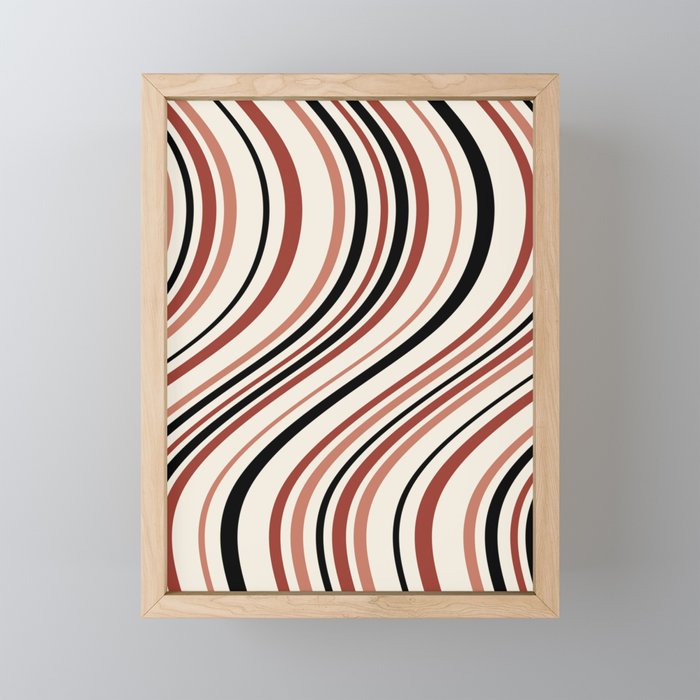 Wavy Stripes XI - Neutral Pink Mini Art Print Gallery Image 1