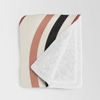 Wavy Stripes XI - Neutral Pink Throw Blanket Gallery Image 3